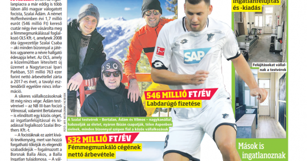 Vállalkozóként is sikeres a Hoffenheim magyar csatára
