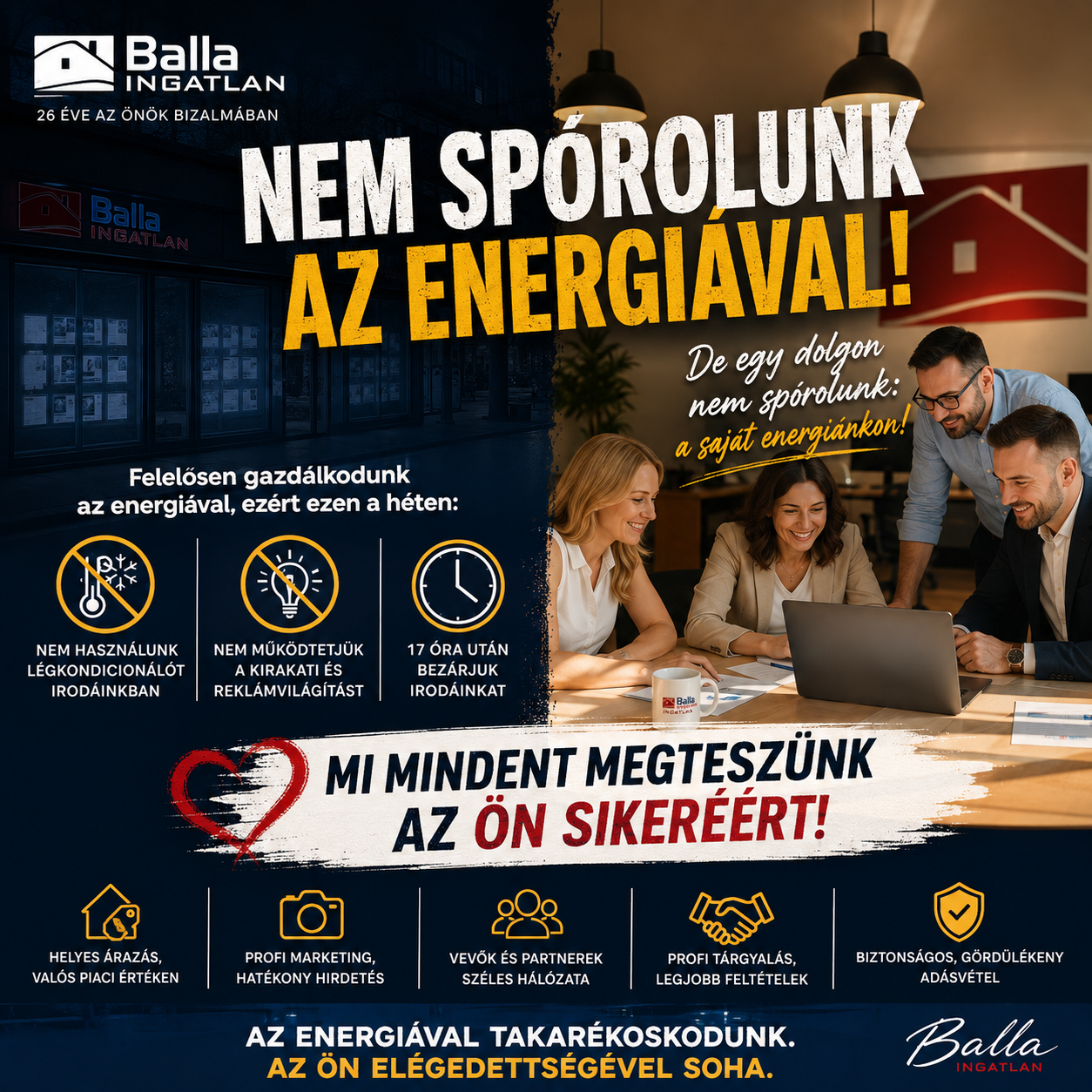Nem spórolunk az energiával